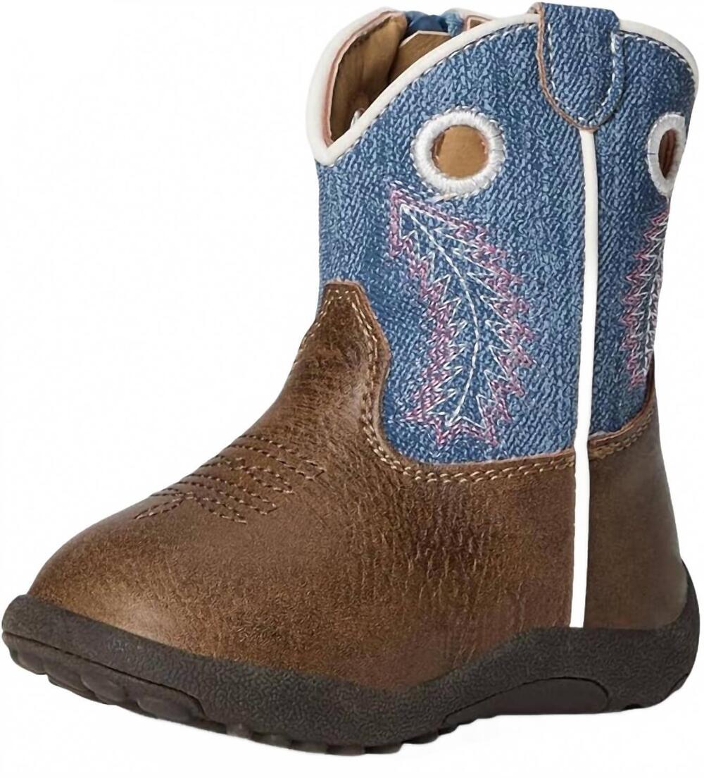 NEW ROPER boys cowbabies willow boot in brown